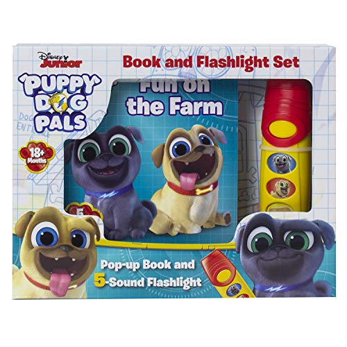 Stock image for Disney Junior Puppy Dog Pals with Bingo and Rolly - Fun on the Farm Pop-up Book and 5 Sound Flashlight - PI Kids for sale by PlumCircle