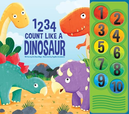 Imagen de archivo de 1234 Count Like a Dinosaur - Counting Sound Book - PI Kids (Play-A-Sound) a la venta por HPB-Ruby