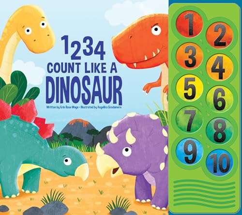 Stock image for 1234 Count Like a Dinosaur - Counting Sound Book - PI Kids (Play-A-Sound) for sale by HPB-Ruby