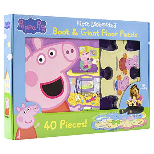 

Peppa Pig - First Look and Find Board Book & Giant 40 Piece Puzzle - PI Kids