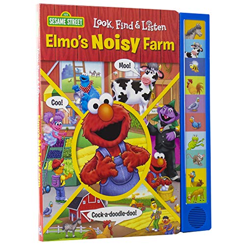 9781503746558: Sesame Street - Elmo's Noisy Farm Look, Find, and Listen Activity Sound Book - PI Kids