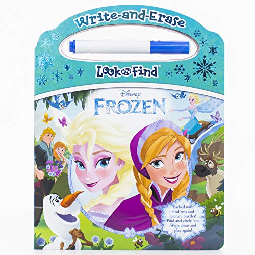 Beispielbild fr Disney Frozen - Write-and-Erase Look and Find - Wipe Clean Learning Board - PI Kids zum Verkauf von Wonder Book