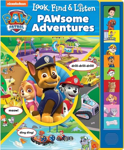 Imagen de archivo de Nickelodeon - PAW Patrol - Look, Find, and Listen PAWsome Adventures Sound Book - PI Kids (Look and Find) a la venta por Off The Shelf