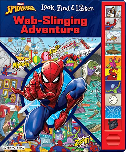 Imagen de archivo de Marvel Spider-man - Web-Slinging Adventure Sound Book - Look, Find Listen - PI Kids (Look and Find) a la venta por Goodbookscafe