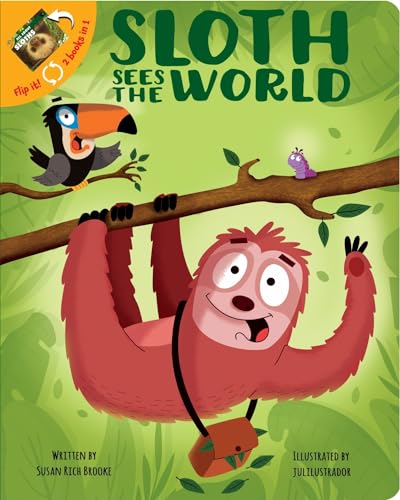 Stock image for Sloth Sees the World and All About Sloths 2-in-1 Board Book - PI Kids for sale by PlumCircle