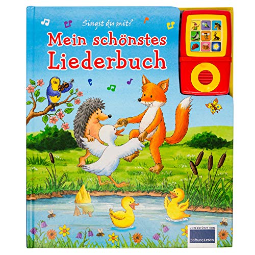 Beispielbild fr Mein schnstes Liederbuch - Pappbilderbuch und abnehmbarer Musikspieler - Liederbuch mit 15 beliebten Kinderliedern zum Verkauf von medimops