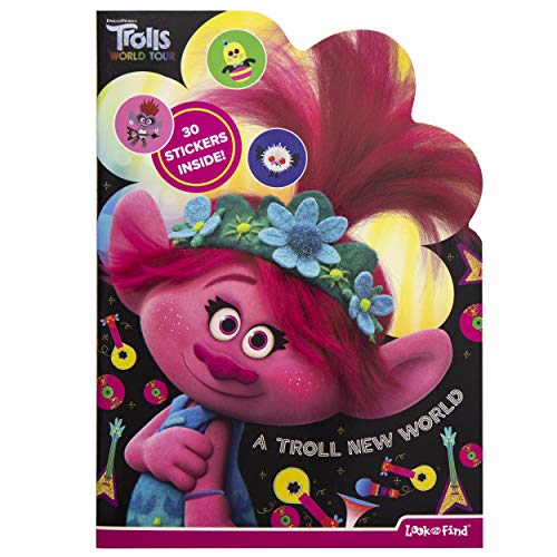 Imagen de archivo de DreamWorks Trolls World Tour - A Troll New World Look and Find Activity Book - 30 Stickers Included - PI Kids a la venta por Books-FYI, Inc.