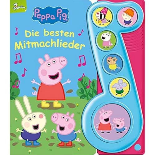 Beispielbild fr Peppa Pig - Die besten Mitmachlieder - Liederbuch mit Sound - Pappbilderbuch mit 6 Melodien zum Verkauf von medimops