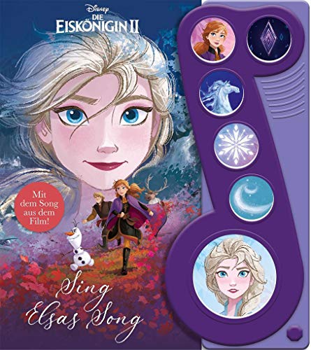 Imagen de archivo de Disney Die Eisknigin 2 - Sing Elsas Song - Liederbuch zu Wo noch niemand war -Interaktives Pappbilderbuch mit 6 Melodien fr Kinder ab 3 Jahren a la venta por medimops