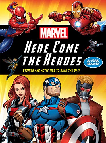 Stock image for Marvel Spider-man, Avengers, Guardians of the Galaxy and More! - Here Come the Heroes Activity Book - Stories and Activities Save the Day! - PI Kids for sale by Bookoutlet1