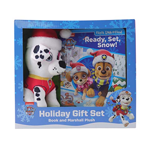 Stock image for Nickelodeon Paw Patrol: Ready, Set, Snow! Holiday Gift Set: Book and Marshall Plush (Look and Find) for sale by Revaluation Books
