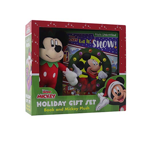 Stock image for Disney Junior Mickey Mouse Clubhouse - Let It Snow! Holiday Gift Set - First Look and Find Activity Book and Mickey Plush! - PI Kids for sale by GF Books, Inc.
