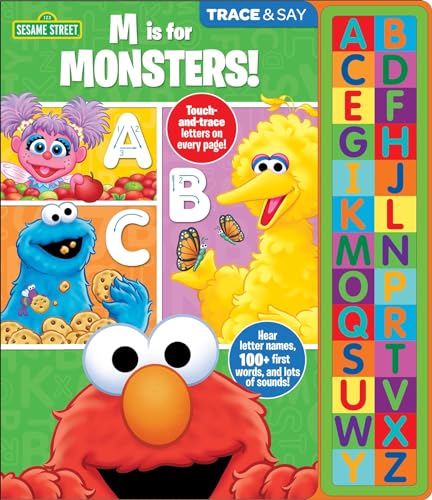 Stock image for Sesame Street Elmo, Big Bird, Cookie Monster, and More! - Trace and Say 26-Button Early Learning Sound Book - Alphabet, 100+ First Words, and More! - PI Kids for sale by GF Books, Inc.