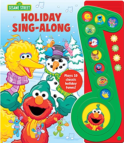 Stock image for Sesame Street Elmo, Big Bird, and More! - Holiday Sing-Along Song Book - Little Music Note Deluxe 10-Button Sound Book - PI Kids for sale by Read&Dream