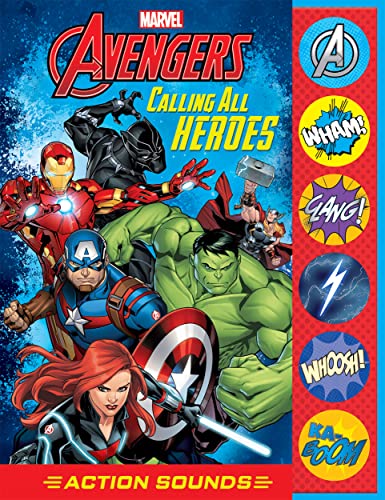 Imagen de archivo de Marvel Avengers " Spider-man, Iron Man, Black Panther, and More! - Calling All Heroes! Action Sound Book - Includes 6 Action Packed Graphic Novel Stories / Comics - PI Kids a la venta por BooksRun
