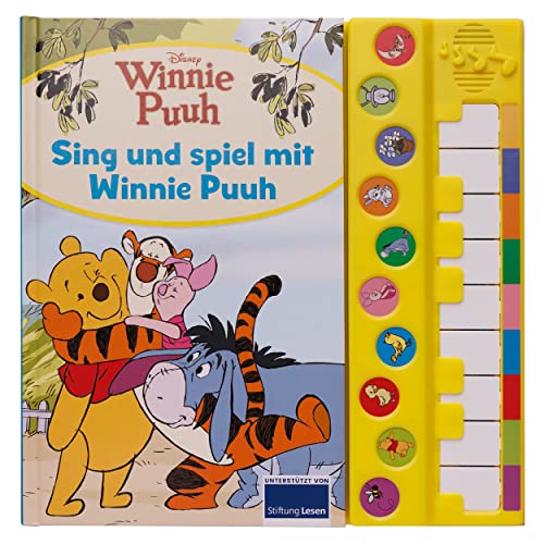 Beispielbild fr Disney Winnie Puuh - Sing und spiel mit Winnie Puuh - Liederbuch mit Klaviertastatur - Vor- und Nachspielfunktion - 10 beliebte Kinderlieder - Soundbuch zum Verkauf von medimops