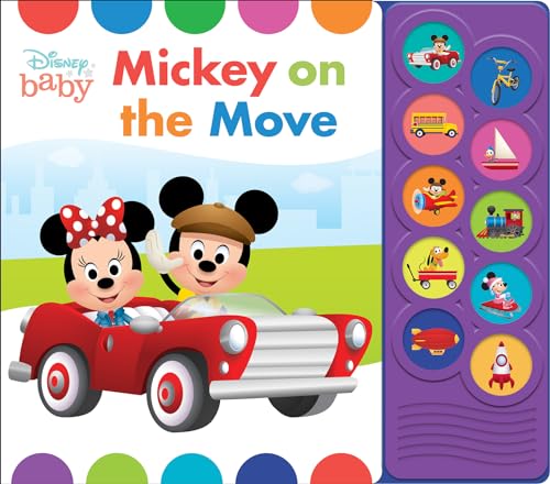 Stock image for Disney Baby Mickey Mouse, Minnie, and More! - Mickey on the Move 10-Button Sound Book - PI Kids for sale by GF Books, Inc.