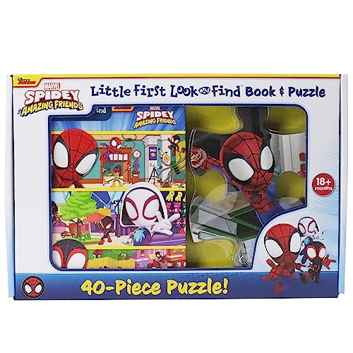 Stock image for Disney Junior Marvel Spidey and His Amazing Friends: Little First Look and Find Book &amp; Puzzle for sale by Blackwell's