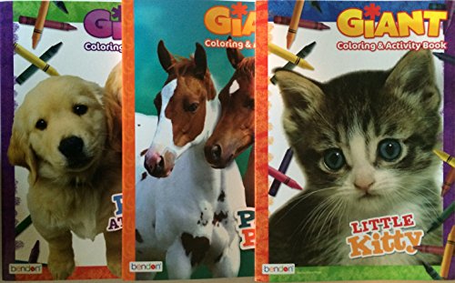 Stock image for Bendon Playful Puppies, My Sweet Pony And Colorful Kittens: Giant Coloring & Activity Books: Set Of Three: Original Wraps (2019 Copyright) for sale by ~Bookworksonline~