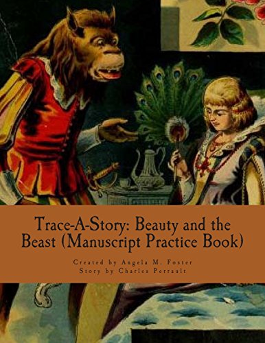 9781505579178: Trace-A-Story: Beauty and the Beast (Manuscript Practice Book)
