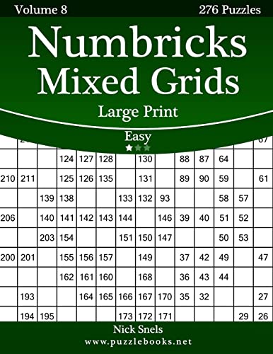 9781505663006: Numbricks Mixed Grids Large Print - Easy - Volume 8 - 276 Logic Puzzles