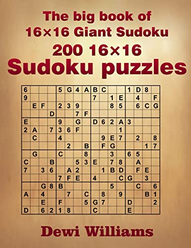 9781506005249: The big book of 16  16 Giant Sudoku: 200 16  16 Sudoku Puzzles