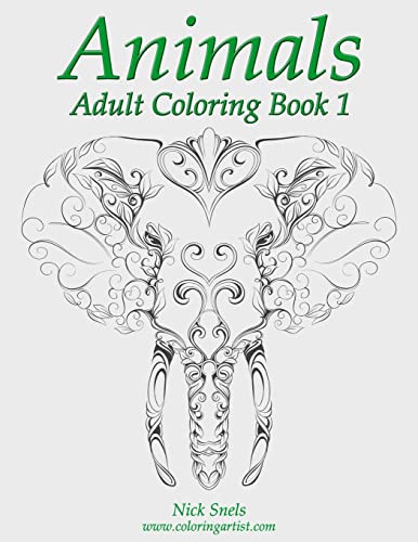 Imagen de archivo de Animals Adult Coloring Book 1: Volume 1 a la venta por WorldofBooks