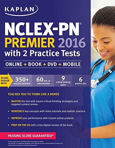 9781506202174: NCLEX-PN Premier 2016 with 2 Practice Tests: Online + Book + DVD + Mobile (Kaplan Test Prep)
