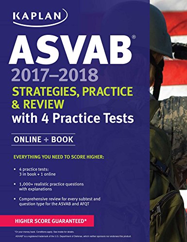 9781506203164: ASVAB 2017-2018. Strategies, Practice, And Review: Strategies, Practice & Review with 4 Practice Tests Online + Book (Kaplan ASVAB)