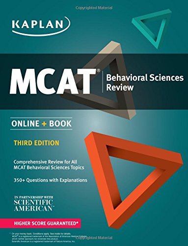 Imagen de archivo de MCAT Behavioral Sciences Review: Online + Book (Kaplan Test Prep) a la venta por SecondSale