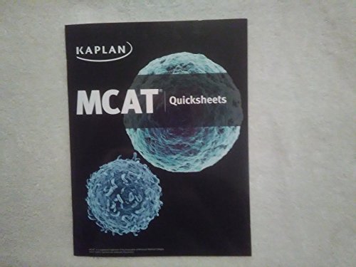 Imagen de archivo de KAPLAN MCAT - Quicksheets a la venta por SecondSale