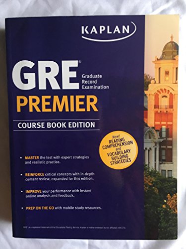 Imagen de archivo de Kaplan GRE Premier Course Book Edition a la venta por SecondSale