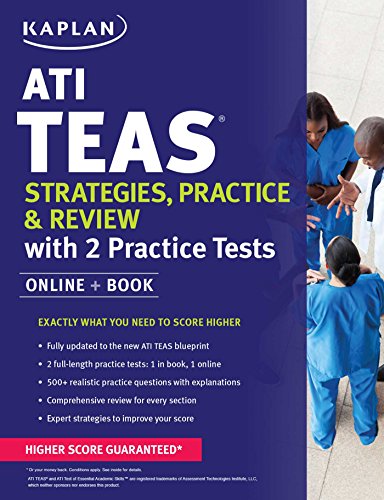 Stock image for ATI TEAS Strategies, Practice Review with 2 Practice Tests: Online + Book (Kaplan Test Prep) for sale by Seattle Goodwill