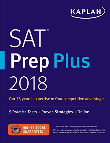 9781506221304: SAT Prep Plus 2018: 5 Practice Tests + Proven Strategies + Online (Kaplan Test Prep)