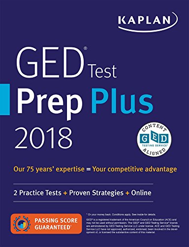 Stock image for GED Test Prep Plus 2018: 2 Practice Tests + Proven Strategies + Online (Kaplan Test Prep) for sale by Orion Tech