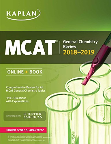Imagen de archivo de MCAT General Chemistry Review 2018-2019: Online + Book (Kaplan Test Prep) a la venta por Orion Tech