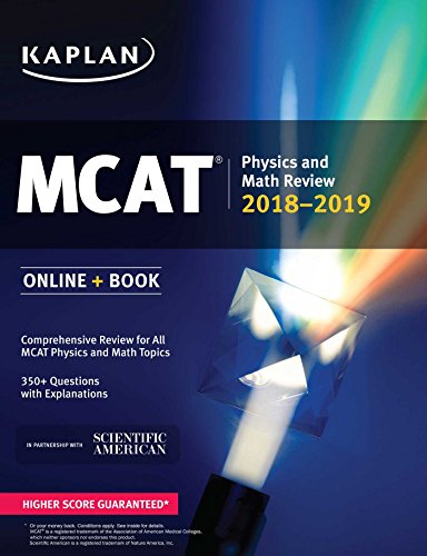 9781506223896: MCAT Physics and Math Review 2018-2019: Online + Book (Kaplan Test Prep)