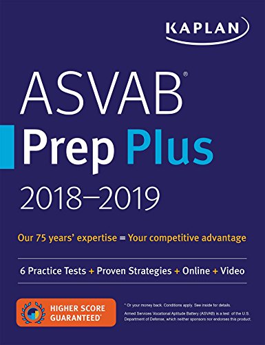 Stock image for ASVAB Prep Plus 2018-2019 : 6 Practice Tests + Proven Strategies + Online + Video for sale by Better World Books