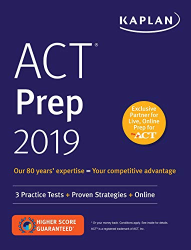 9781506235080: ACT Prep 2019: 3 Practice Tests + Proven Strategies + Online (Kaplan Test Prep)