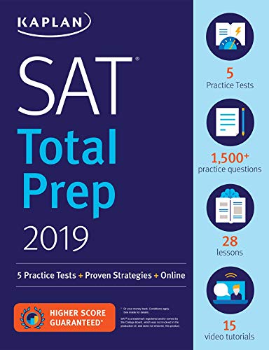 Stock image for SAT Total Prep 2019 : 5 Practice Tests + Proven Strategies + Online + DVD for sale by Better World Books