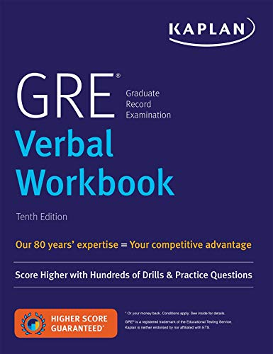 Beispielbild fr GRE Verbal Workbook Score Higher with Hundreds of Drills Practice Questions zum Verkauf von Buchpark