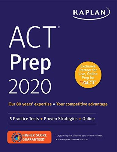 9781506236841: ACT Prep 2020: 3 Practice Tests + Proven Strategies + Online (Kaplan Test Prep)