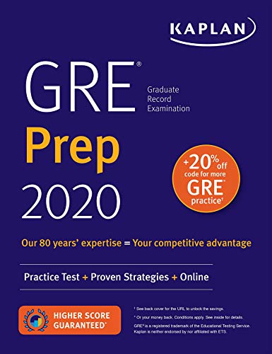 Beispielbild fr GRE Prep 2020: Practice Tests + Proven Strategies + Online (Kaplan Test Prep) zum Verkauf von BooksRun