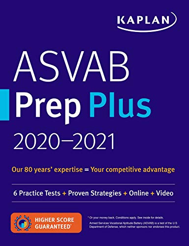 Beispielbild fr ASVAB Prep Plus 2020-2021: 6 Practice Tests + Proven Strategies + Online + Video (Kaplan Test Prep) zum Verkauf von WorldofBooks