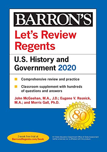 Imagen de archivo de Let's Review Regents: U.S. History and Government 2020 (Barron's Regents NY) a la venta por ZBK Books