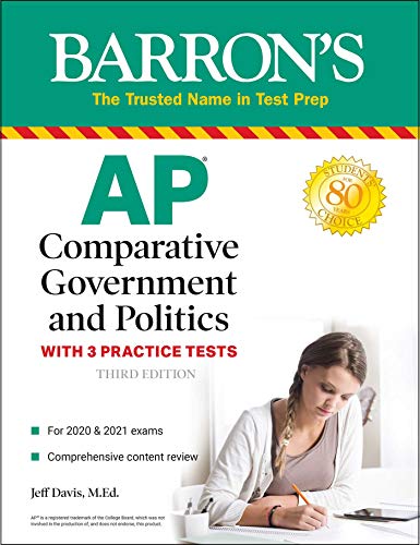 Stock image for AP Comparative Government and Politics: With 3 Practice Tests (Barrons Test Prep) for sale by Goodwill of Colorado