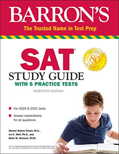 Imagen de archivo de SAT Study Guide with 5 Practice Tests a la venta por Better World Books: West