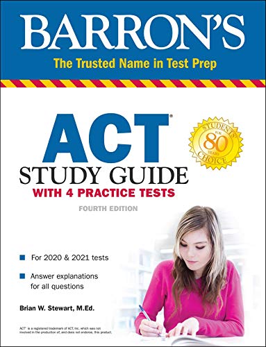 Imagen de archivo de ACT Study Guide with 4 Practice Tests (Barron's Test Prep) a la venta por SecondSale