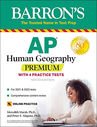 Imagen de archivo de AP Human Geography Premium: With 4 Practice Tests (Barron's Test Prep) a la venta por Open Books