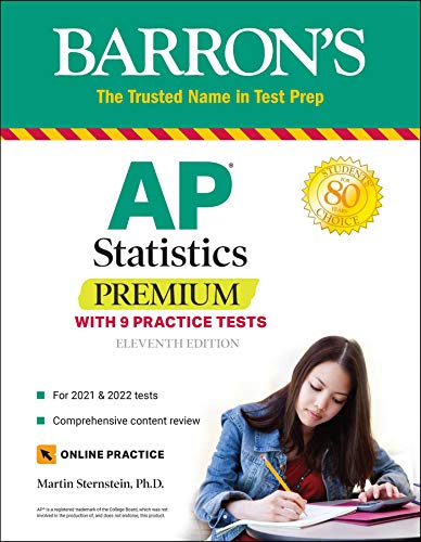 Imagen de archivo de AP Statistics Premium: With 9 Practice Tests (Barron's Test Prep) a la venta por SecondSale